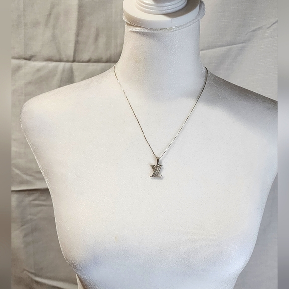 Authentic Louis Vuitton charm sterling silver chain upcycle/repurposed Vintage - Picture 1 of 7